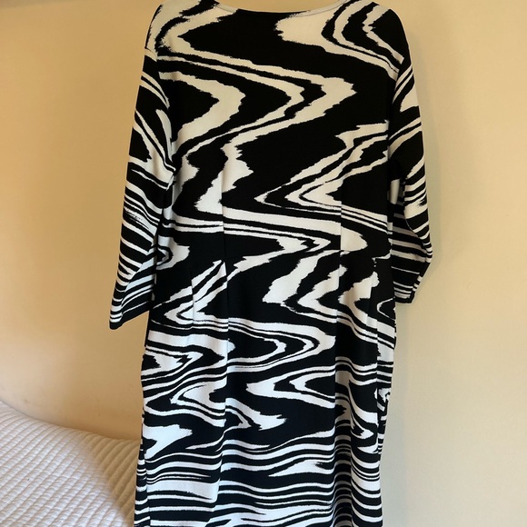 Cato Black and White Zebra Print Long Sleeve Dress - Picture 7 of 8
